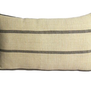 Organic Karen Hill Tribe handwoven Textile pillow, Brown Tribal Rustic Natural Handwoven Cushion Cover 12x20 Ethnic Pillow Hmong pillow X04