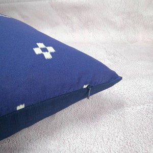 Indigo block print pillow, chiang mai cotton pillow, blue pillow, minimal pillow, Ethic pillow, Hmong pillow, Custom size pillow image 6