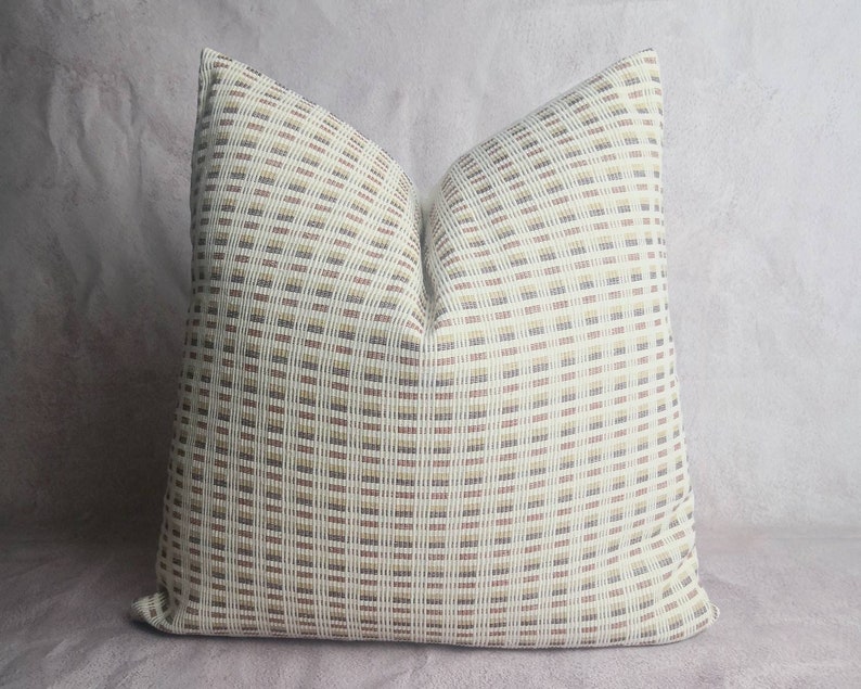 Earth tone ESAN handwoven with pillow, neutral pillow, minimal pillow, ethic pillow, Hmong pillow, custom size pillow image 2