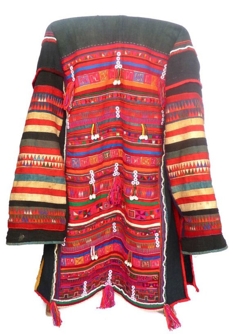 Hand Stitched Akha Tribe Textile Cushion Cover Cotton Weave Etsy