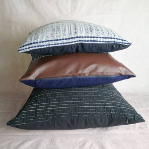 Hmong indigo combo set pillow, Sashiko pillow, Hmong new ethic pillow , vintage hmong pillow image 6