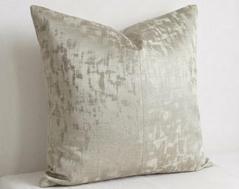 Vintage Japanese Kimono Upcycle Pillow Cover, 20x20 Luxury Throw Cushion