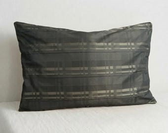 Thai Designer Fabric Pillow Cover, Metallic Throw Pillow