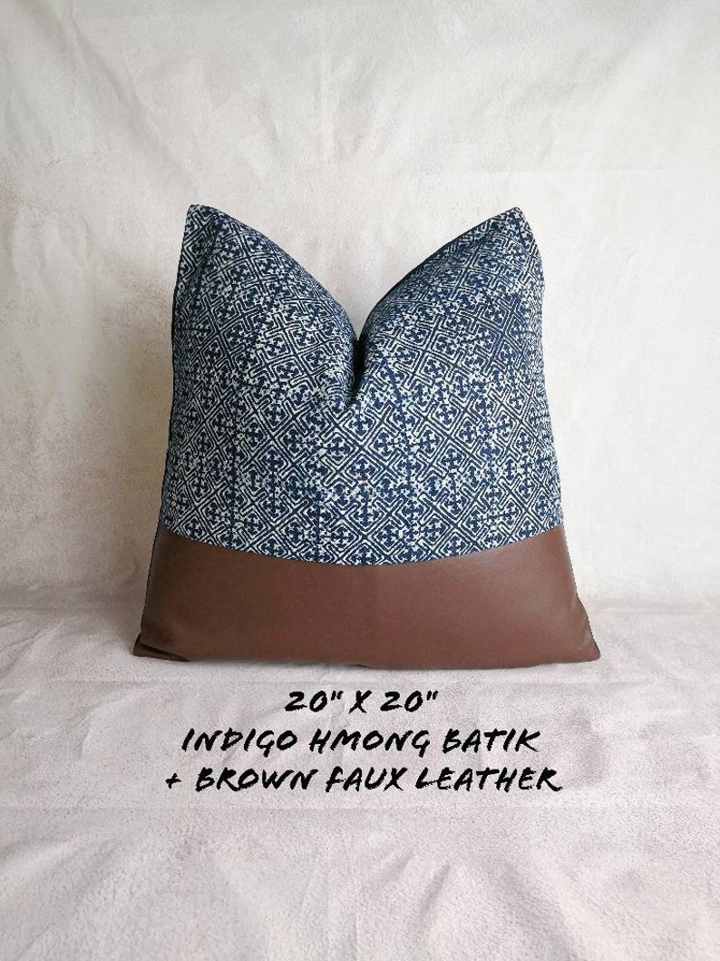 Hmong indigo combo set pillow, Sashiko pillow, Hmong new ethic pillow , vintage hmong pillow image 3