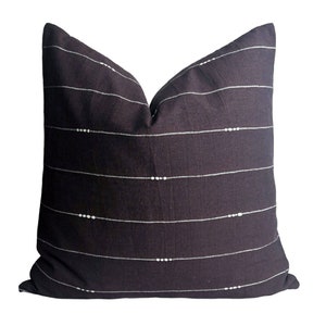 Brown Chiang mai cotton Handwoven pillow, organic pillow cover, minimal pillow, ethic cushion cover, thai pillow