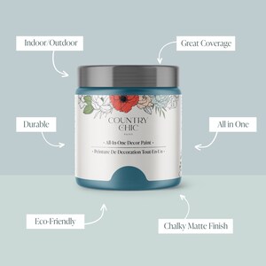 Tide Pool - Blue Chalk Style Paint for Furniture, Home Decor, DIY, Cabinets, Crafts - Eco-Friendly All-In-One Paint image 4