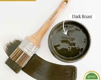 Dark Roast - Brown Chalk Style Paint for Furniture, Home Decor, DIY, Cabinets, Crafts - Eco-Friendly All-In-One Paint