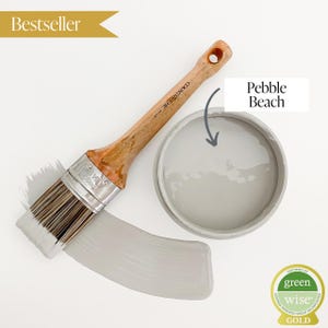 Pebble Beach - Grey Chalk Style Paint for Furniture, Home Decor, DIY, Cabinets, Crafts - Eco-Friendly All-In-One Paint