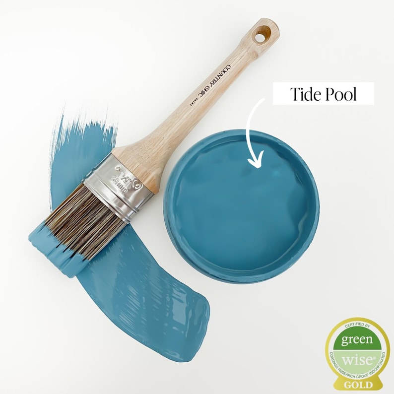 Tide Pool - Blue Chalk Style Paint for Furniture, Home Decor, DIY, Cabinets, Crafts - Eco-Friendly All-In-One Paint image 1