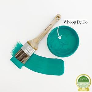 Whoop-de-do - Vibrant Teal Chalk Style Paint for Furniture, Home Decor, DIY, Cabinets, Crafts - Eco-Friendly All-In-One Paint