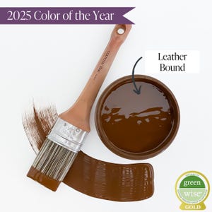 Leather Bound - Deep Brown Chalk Style Paint for Furniture, Home Decor, DIY, Cabinets, Crafts - Eco-Friendly All-In-One Paint