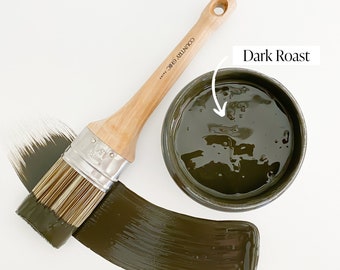 Dark Roast - Brown Chalk Style Paint for Furniture, Home Decor, DIY, Cabinets, Crafts - Eco-Friendly All-In-One Paint