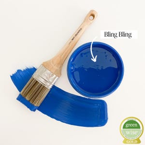Bling Bling - Cobalt Blue Chalk Style Paint for Furniture, Home Decor, DIY, Cabinets, Crafts - Eco-Friendly All-In-One Paint
