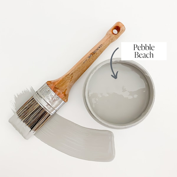 Pebble Beach - Peinture grise craie pour meubles, décoration intérieure, bricolage, armoires, travaux manuels - Peinture tout-en-un écologique