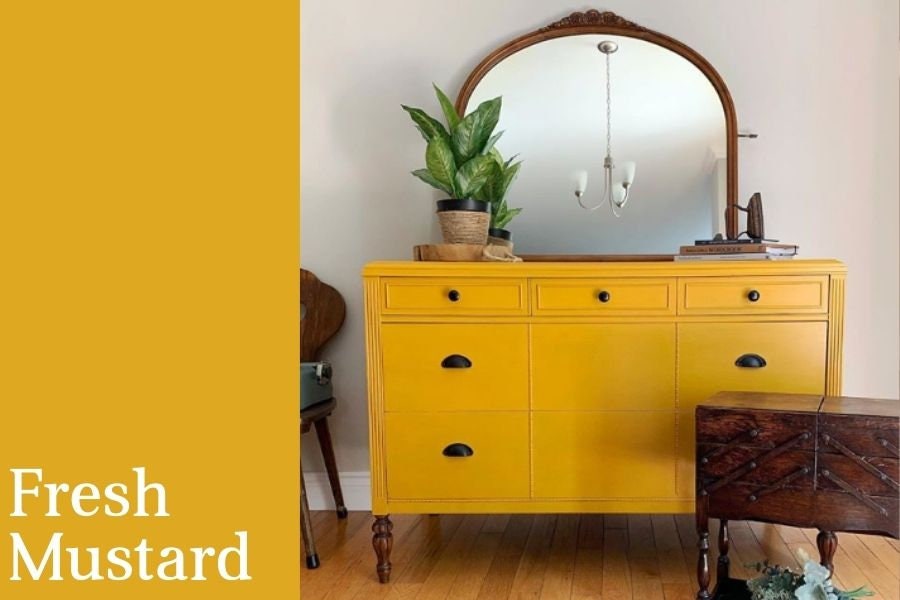 Fresh Mustard Chalk Style Allinone Paint 4 Oz 16 Oz 32 Etsy