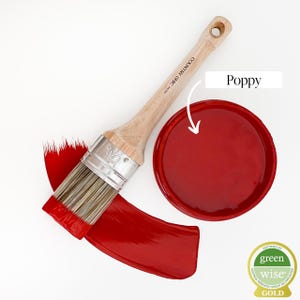 Poppy - Red Chalk Style Paint for Furniture, Home Decor, DIY, Cabinets, Crafts - Eco-Friendly All-In-One Paint