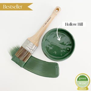 Hollow Hill - Green Chalk Style Paint for Furniture, Home Decor, DIY, Cabinets, Crafts - Eco-Friendly All-In-One Paint