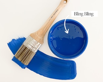 Bling Bling - Cobalt Blue Chalk Style Paint for Furniture, Home Decor, DIY, Cabinets, Crafts - Eco-Friendly All-In-One Paint