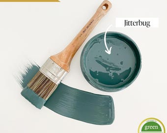 Jitterbug - Teal Chalk Style Paint for Furniture, Home Decor, DIY, Cabinets, Crafts - Eco-Friendly All-In-One Paint