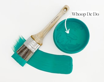 Whoop-de-do - Vibrant Teal Chalk Style Paint for Furniture, Home Decor, DIY, Cabinets, Crafts - Eco-Friendly All-In-One Paint