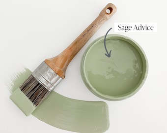 Sage Advice - Green Chalk Style Paint for Furniture, Home Decor, DIY, Cabinets, Crafts - Eco-Friendly All-In-One Paint