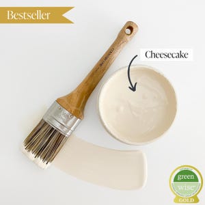 Cheesecake - Creamy White Chalk Style Paint for Furniture, Home Decor, DIY, Cabinets, Crafts - Eco-Friendly All-In-One Paint