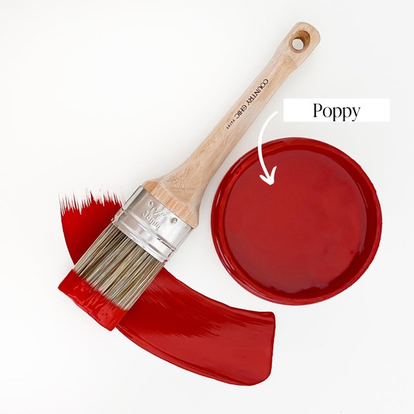 Poppy - Red Chalk Style Paint for Furniture, Home Decor, DIY, Cabinets, Crafts - Eco-Friendly All-In-One Paint