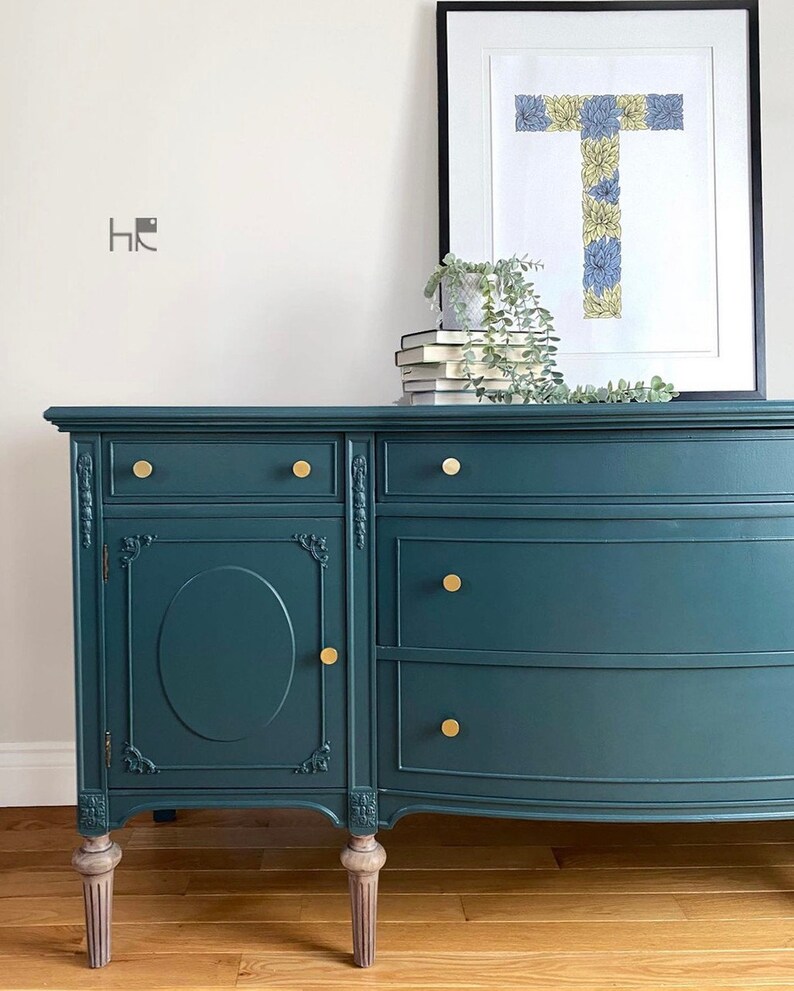 Jitterbug Teal Chalk Style Paint for Furniture Home Decor Etsy