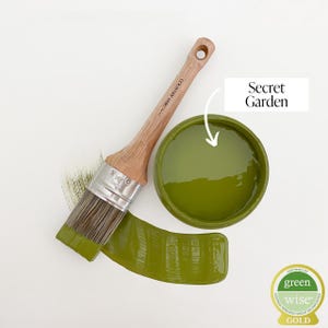 Secret Garden - Green Chalk Style Paint for Furniture, Home Decor, DIY, Cabinets, Crafts - Eco-Friendly All-In-One Paint