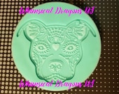 Pitbull Etched Keychain Silicone Mold, Resin mold, Keychain Mold, Pitbull Mold