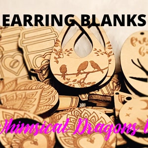 BULK Wooden Earring BLANKS 2, Jewelry Blanks, Earring Blanks, Make Your Own Jewelry Wood Blanks, Jewelry Makers, DIY Earrings