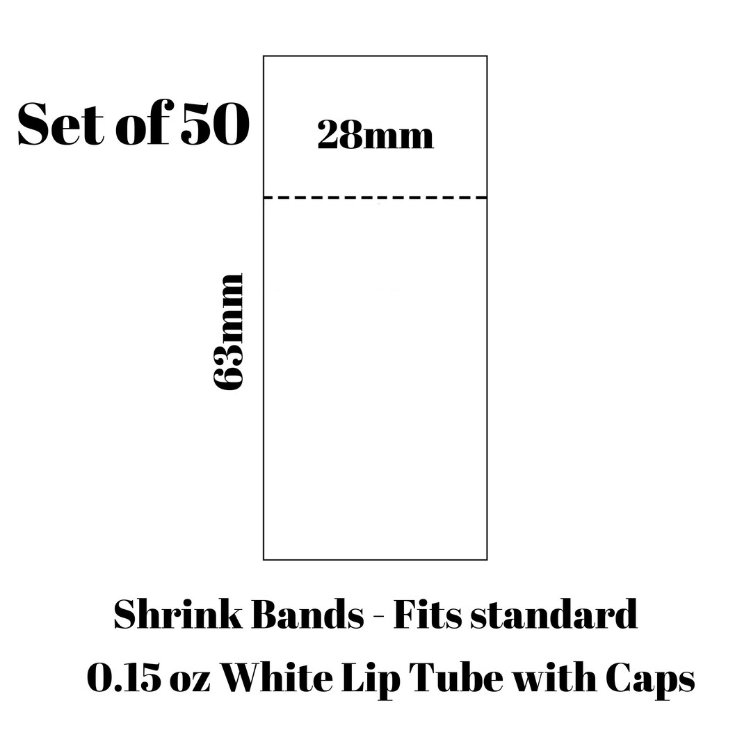 Shrink Wrap Bands for Lip Balm Tubes Fits Standard Round .15 Etsy