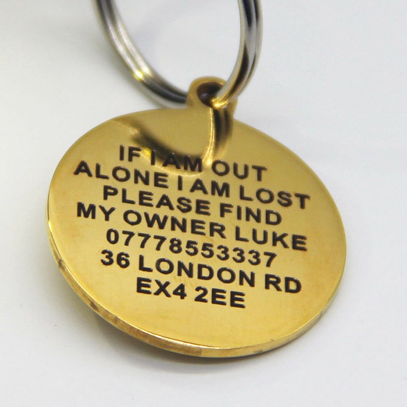 Personalised Deep Engraved Dog Tag ID Dog Cat Pets Name Etsy