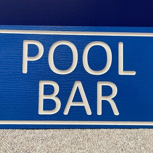 Pool Bar Schild auf wasserfestem PVC