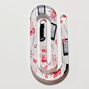 Cat and Books Jumbo Paperclip Bookmark | Cat Lover Gift | Book Lover Gift | Teacher Gift | Cat Bookmark | Cute Cat Bookmark | Reader Gift