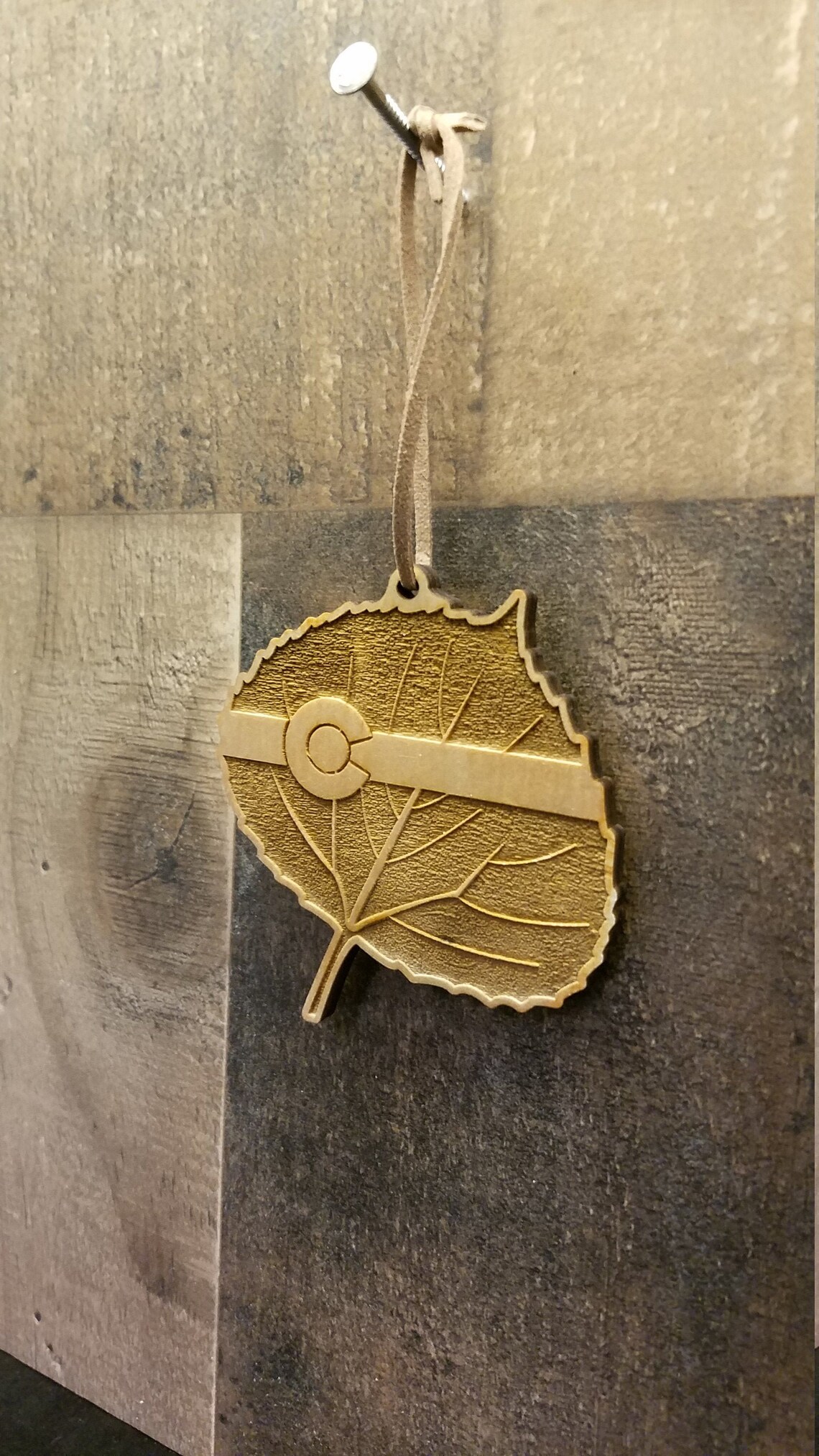 Colorado Aspen Leaf Wooden Ornament Birch Christmas Etsy