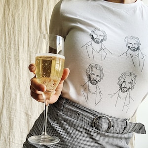 Keanu Reeves T-Shirt / Keanu Tee Shirt / John Wick / Keanu Reeves Fan Gift / Minimalist Drawing / Original Keanu Reeves Portrait