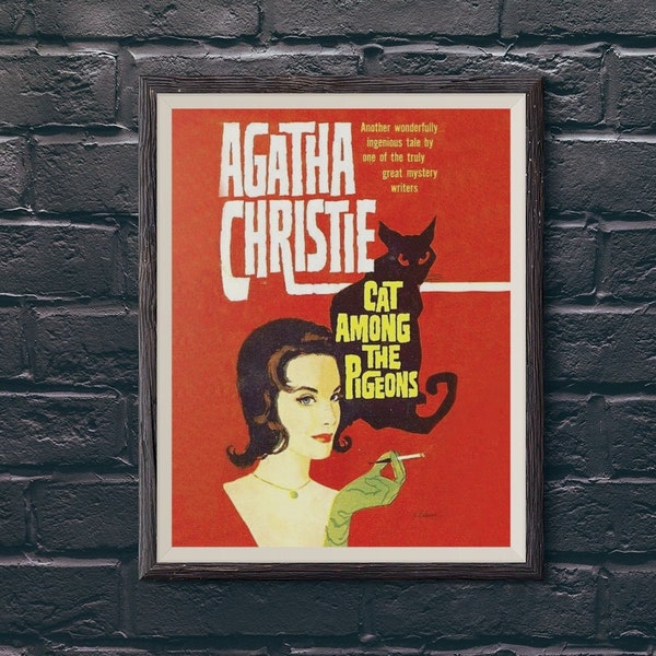 Agatha Christie Impresión de la portada del libro / Portada del libro vintage / Art Deco / Art Nouveau / Impresión del libro / Impresión de horror y asesinato / Póster de la película vintage