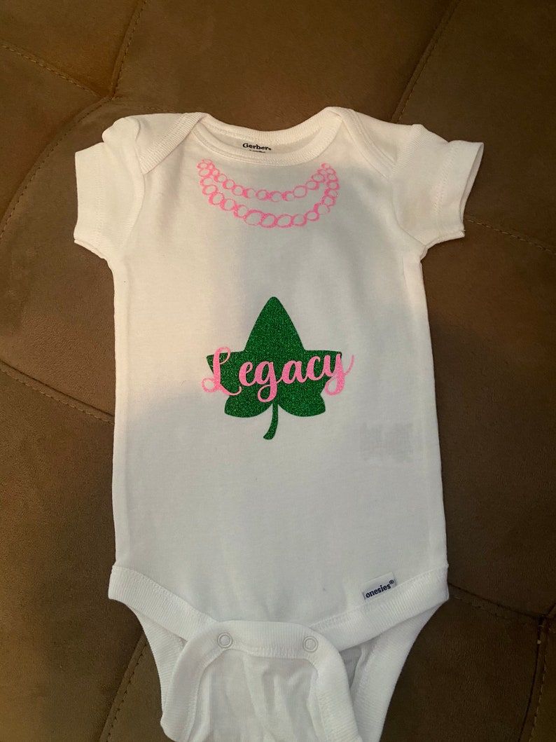 Legacy Onesie With Pink Pearls Baby Girl Etsy
