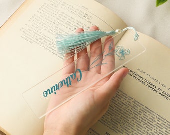 Personalised Bookmark ,Flower Bookmark, Fantasy Bookmark, Cute Bookmarks, Unique Bookmark, Bookmark for Women, Custom Bookmark for Teacher