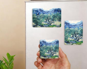 Van Gogh Oil Painting Art Printed Fridge Magnet, 3 Sizes Acrylic Fridge Magnet, Custom Fridge Decor, Kitchen Decor Gift, Housewarming Gift