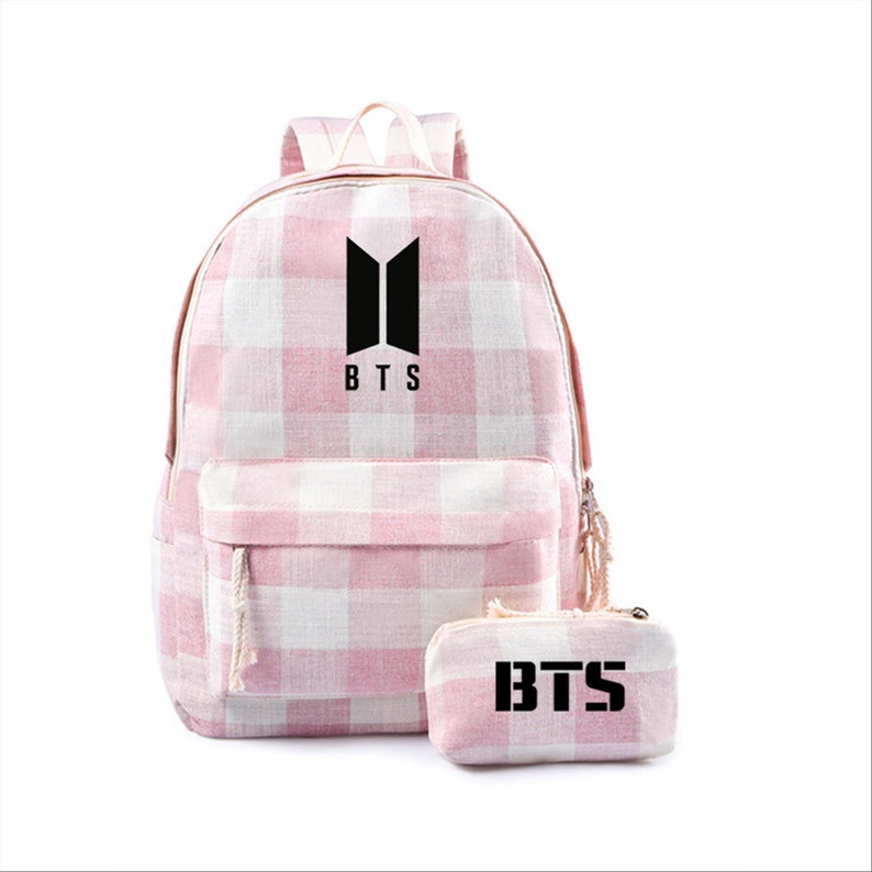 Pink bts backpack back to school bag school bag Kids backpack Etsy