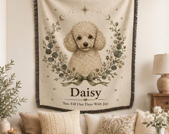 Custom Pet Woven Blanket, Personalized Dog Cat Throw with Multiple Pets and Names, Pet Lover Gift, Family Pet Blanket,Custom Home Decor Gift