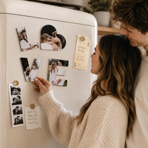 Custom Photo Fridge Magnet, Personalized Acrylic Magnet, Couples Gift, Anniversary Gift, Valentine's Day Gift for Him, Engagement Gift