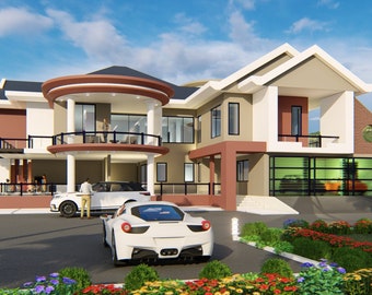 5 Bedroom House Plan Option 2, 5000sqft house plans, 5 Bedroom floor plans, Modern Homes, Contemporary Homes, House Plans For Sale, Buy Now.