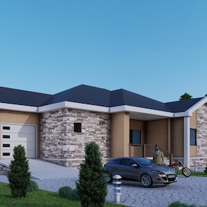 2 Schlafzimmer Haus Grundriss, 2 Schlafzimmer Grundriss, 49x56 Haus Grundriss, 2744sqft Haus Grundriss, Modernes Haus Pläne zum Verkauf, Sofort Download, Jetzt Kaufen.
