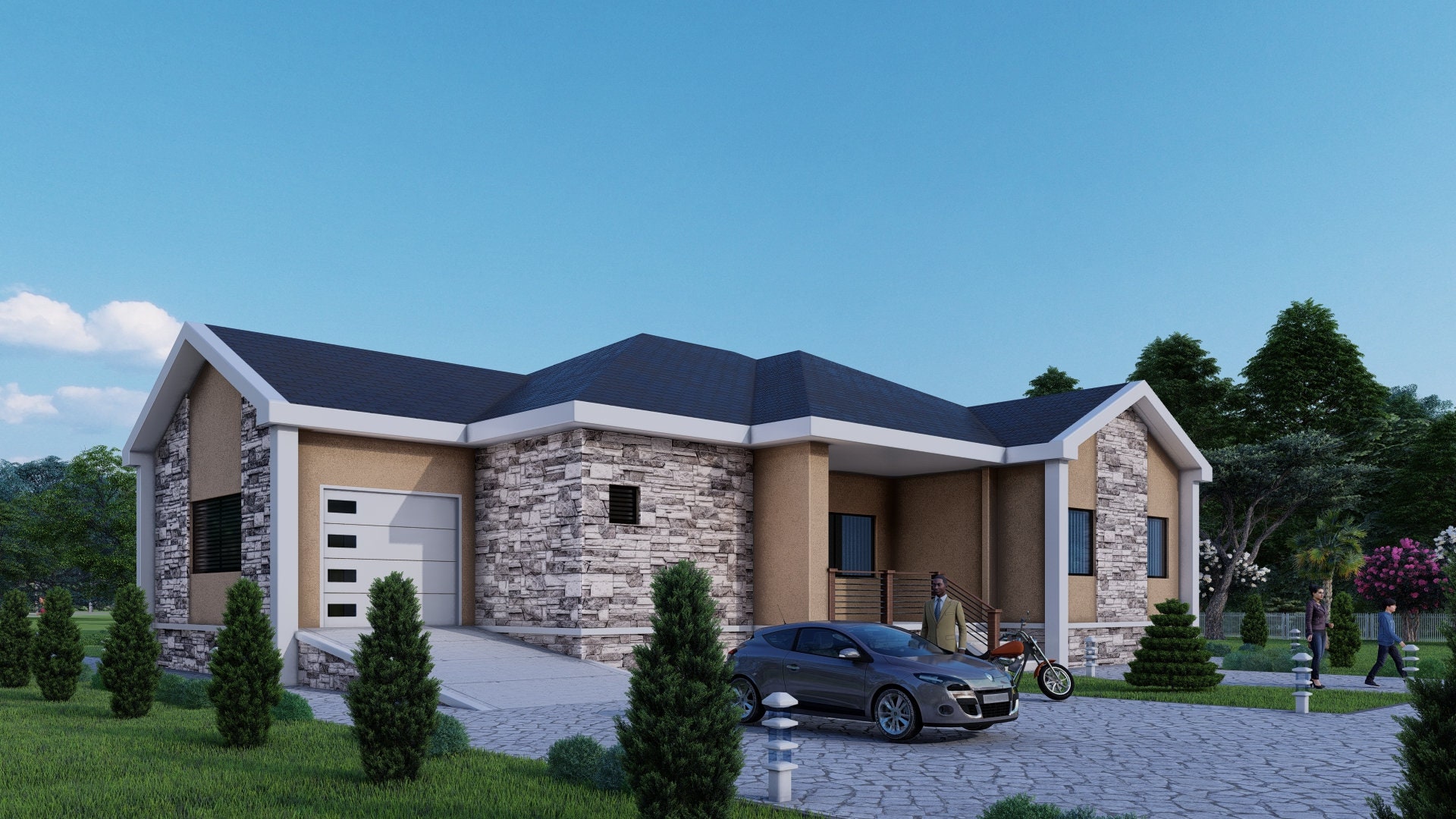 2 Bedroom House Plan, 2 Bedroom Floor Plan, 49x56 House Plan, 2744sqft House Plan, Modern House Plans for Sale, Instant Download, Buy Now.