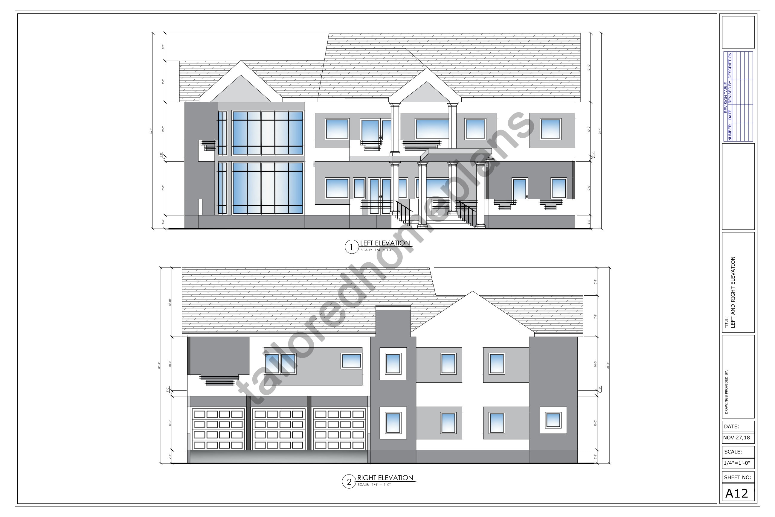 4 Bedroom House Floor Plan, Modern Home Building DWG File (instant ...