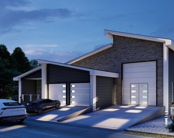 2 Bedroom House Plan with Twin car and RV Garages, 3800Sqft House Plan for Sale, 59x65 House Plan, Instant Download, Home Designs,  Buy Now.
