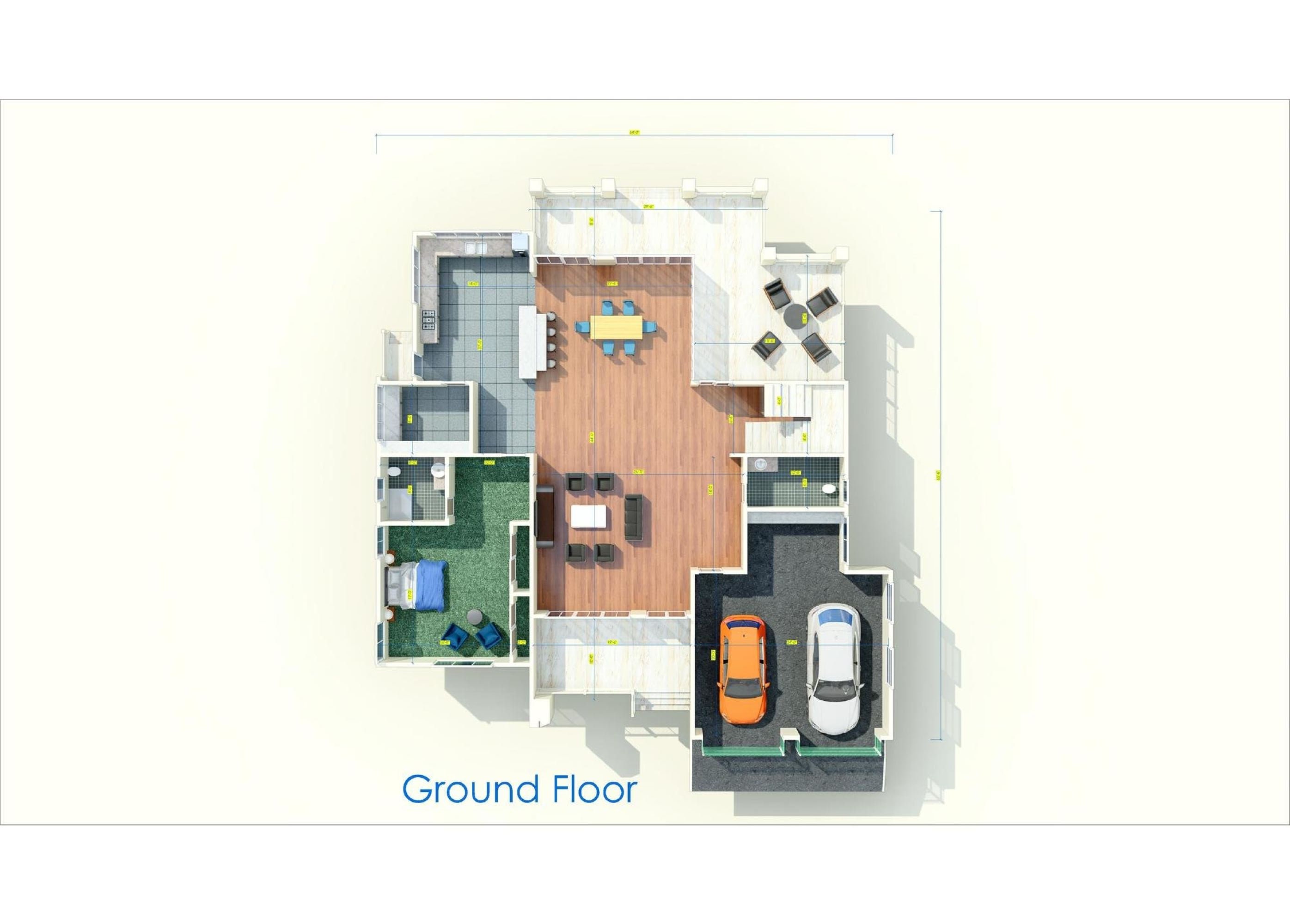 Modern 4 Bedroom House Plan With Pool (digital Download) - Etsy